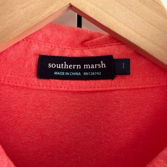 Southern Marsh Orange Pink Performance Polo Shirt Size Large L - Picture 4 of 8